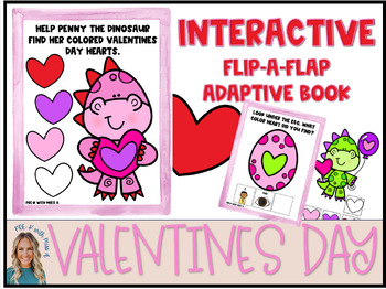 Preview of Valentines Day Flip-A-Flap Adaptive Book - Special Education Preschool