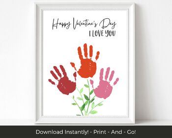 Valentine's Finger Painting Craft, Parent Gift