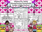 Valentines Day Following Directions Coloring Bundle!