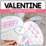 Valentines Day Fraction Math Activities for 3rd and 4th Grades