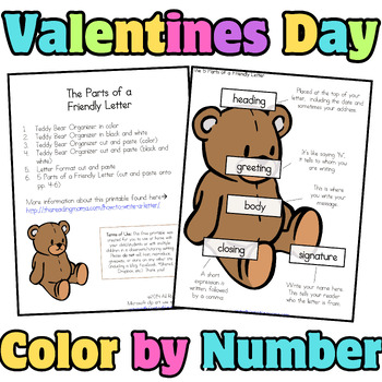 Preview of Valentines Day Friendly Letter Writing | the five parts of a friendly letter
