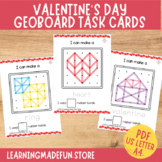 Valentines Day Geoboard Task Cards, Activity Mats, Prescho