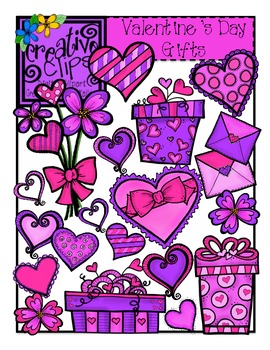 Preview of Valentine Clipart Gifts {Creative Clips Clipart}