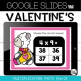 Valentines Day Google Slides™ Multiplication Facts Practice Set 2