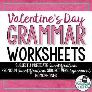 Preview of Valentine's Day Grammar Worksheets