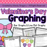 Valentine's Graphing: Bar Graphs and Line Plot Graphs