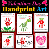 Valentines Day Handprint Art, Keepsake Art, Valentines Day