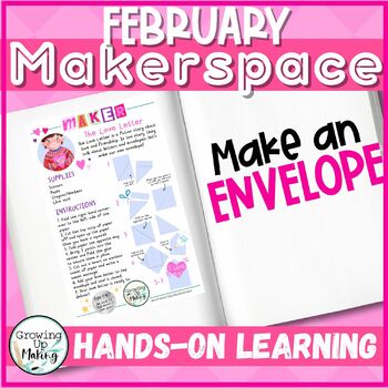Preview of Valentines Day Hands-On Learning, Literacy Based STEM Activity, Making Envelopes