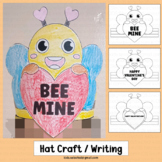 Valentines Day Hat Craft Bee Mine Heart Love Bug Writing A