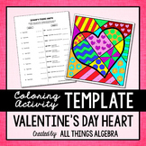 Coloring Activity Template: Valentine's Day (Personal Use Only)