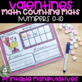 Valentines Day Heart Counting Mats | Math Centers Preschoo