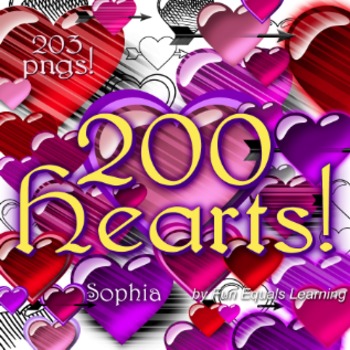 Valentines Day Hearts Clip Art Images - 200 of 'em! by Fun Equals Learning