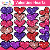 Valentines Day Hearts Clipart: 30 Cute Glitter Clip Art Co