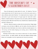 Valentines Day History Passage, Activity and Kindness Jar Craft