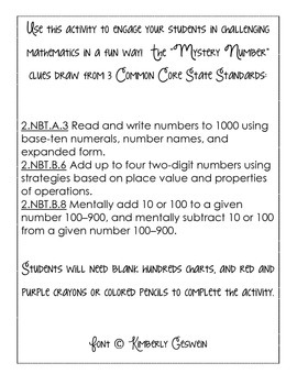 Preview of Valentine's Day Hundreds Chart Mystery Picture - COMMON CORE ALIGNED