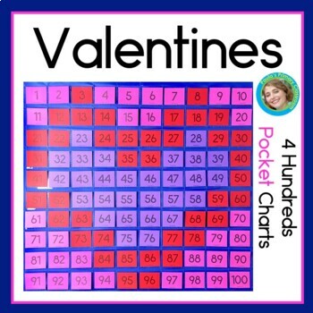 Preview of Valentines Day 100 Chart Mystery Pictures for Hundreds Pocket Charts