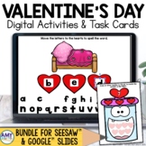 Valentines Day Kindergarten Digital Centers on Seesaw and 