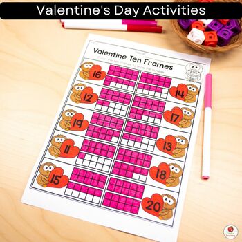 Valentine's Day Kindergarten Math Worksheets by United Teaching | TpT