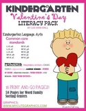 Valentine's Day Language Arts Pack - Kindergarten Common Core