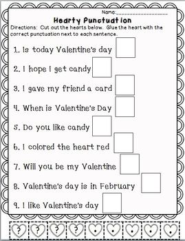 valentines day language arts worksheet pack by the honey