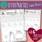 Valentines Alphabet Practice Pages Tracing Letters and Wri