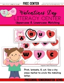 Valentines Day Literacy Center: Alphabet Uppercase & Lower