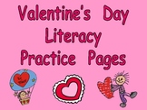 Valentine's Day Literacy Practice Kindergarten- color word