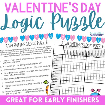 Preview of Valentines Day Logic Puzzle