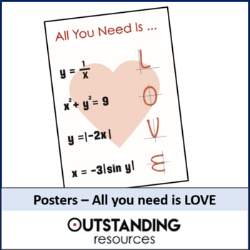 Preview of Valentines Day Love Math Poster