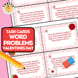 Valentines Day - MULTI-STEP WORD PROBLEMS - Task Cards - M