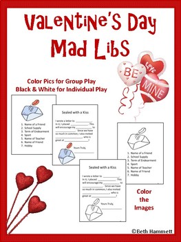 Preview of Valentine's Day Mad Libs