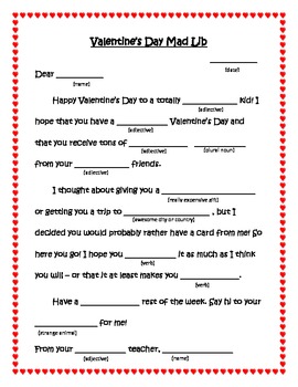 Mad Libs 16 Valentines Cards 16 Pencils Vocabulary Word Puzzles Educational