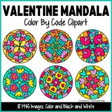 Valentines Day Mandala Geometric Kaleidoscope Color by Cod