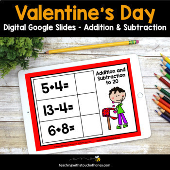 Preview of Valentines Day Math Activities | Basic Math Facts | Addition and Subtraction