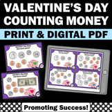 Valentines Day Math Counting Money Task Cards 2nd Grade Ma