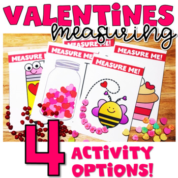 Valentine's Day Cube Measuring Non Standard Measurement for Preschool