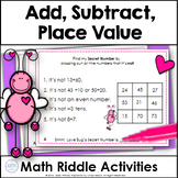 Valentines Day Math Activities | Riddles for Two-Digit Numbers