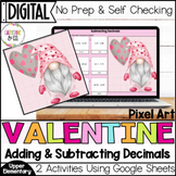 Valentines Day Math | Adding and Subtracting Decimals