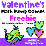 Free Valentine's Day Math Activities - Bump Games for Addi