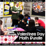 Valentines Day Math Bundle of Activities - Task Cards and 