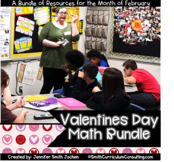 Preview of Valentines Day Math Bundle of Activities - Task Cards and Solve and Snips