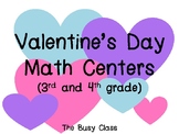 Valentine's Day Math Centers (3rd-4th)