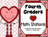 Valentine's Day Math Stations: Fourth Grade