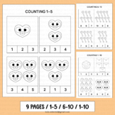 Valentines Day Math Count and Clip Cards Activity Counting