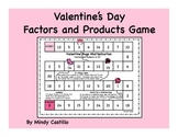 Valentine's Day Math- Factors and Products Game