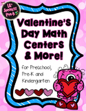 Valentine's Day Math Centers and Printables PreK Pre-K Kin