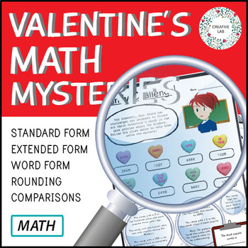 Preview of Valentines Day Math Mysteries
