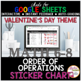 Valentines Day Math Order of Operations DIGITAL STICKER CH