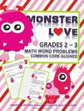 Valentine's Day Math Problems: 2nd-3rd Grade - Monster Love