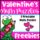 Free Valentine's Day Math Worksheet Puzzle - Fun February Math